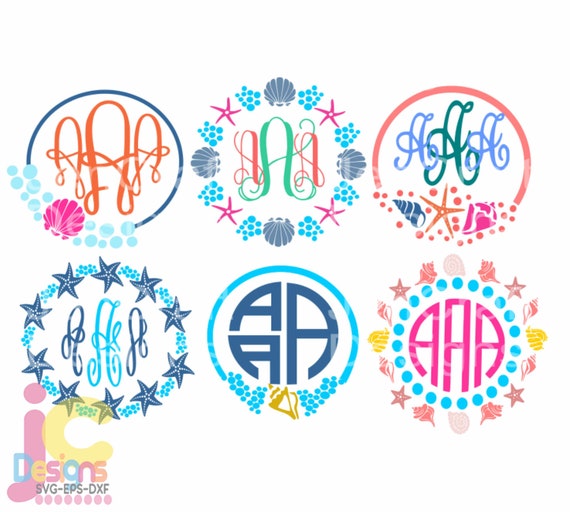 Download Seashell Svg Shells Ocean Beach Svg Monogram Svg Dxf Eps Etsy