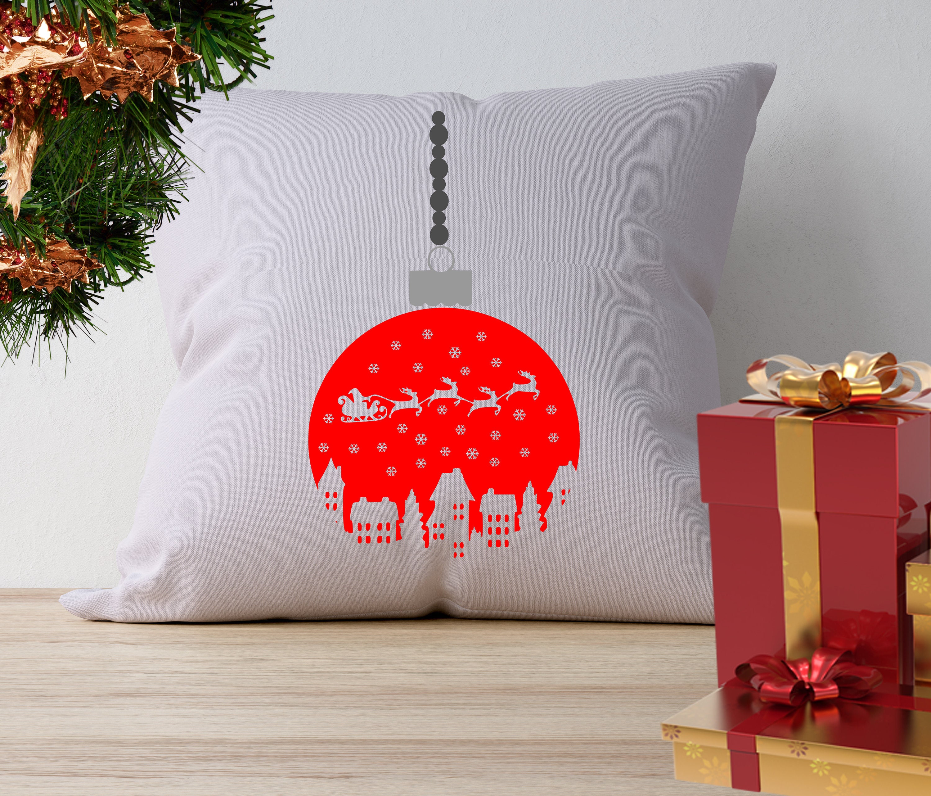 Christmas SVG Ornament Santa Sleigh Village scene Santa svg | Etsy Christmas SVG Ornament Santa Sleigh Village scene Santa svg | Etsy