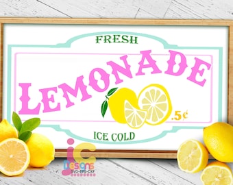 Lemonade SVG,  Lemon Svg, Fresh lemonade stand sign art Cut file Sublimation Print Summer svg Cricut Silhouette SVG Eps Dxf Png