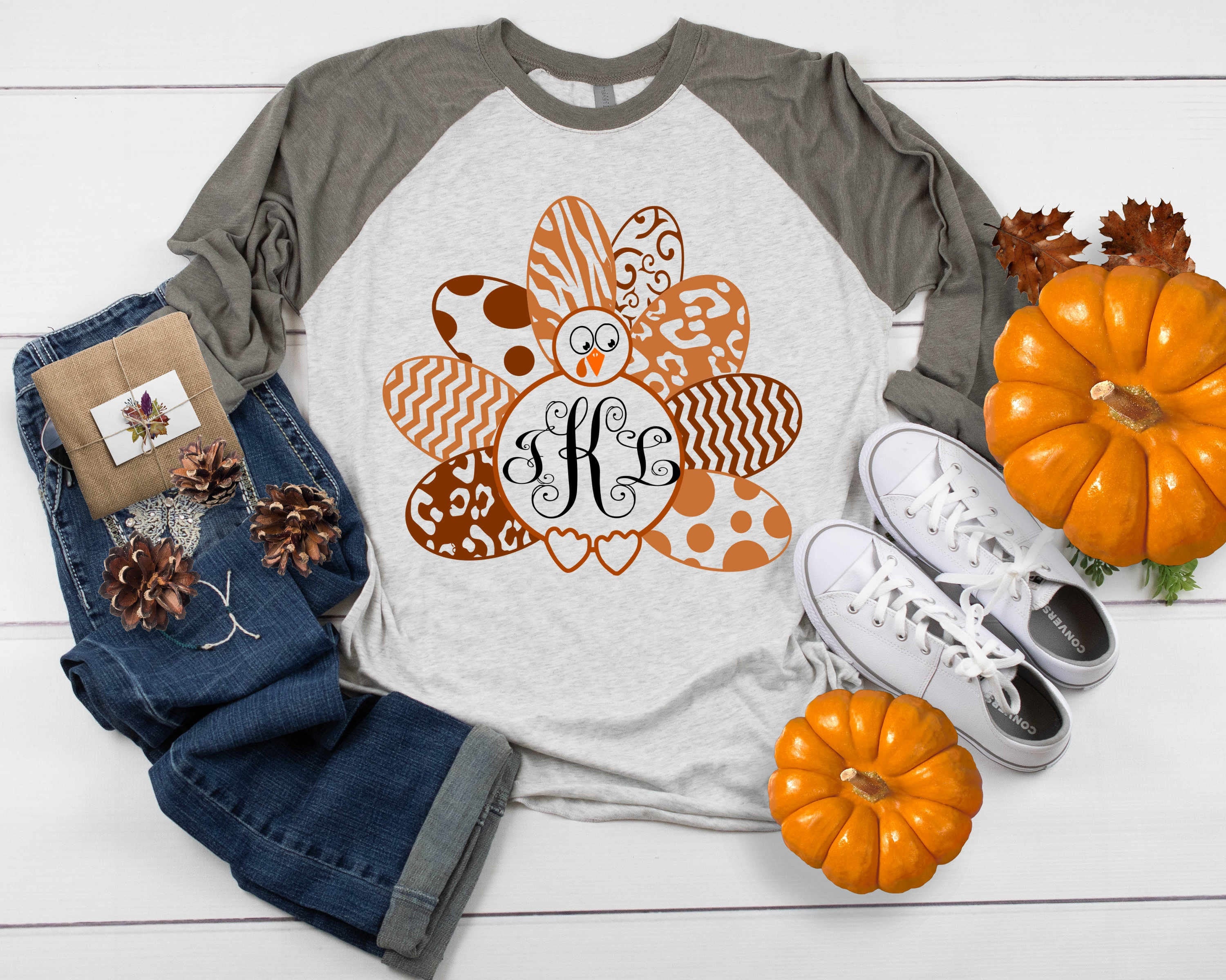 Layered Turkey Svg Monogram Frame Thanksgiving Cheetah Leopard Etsy