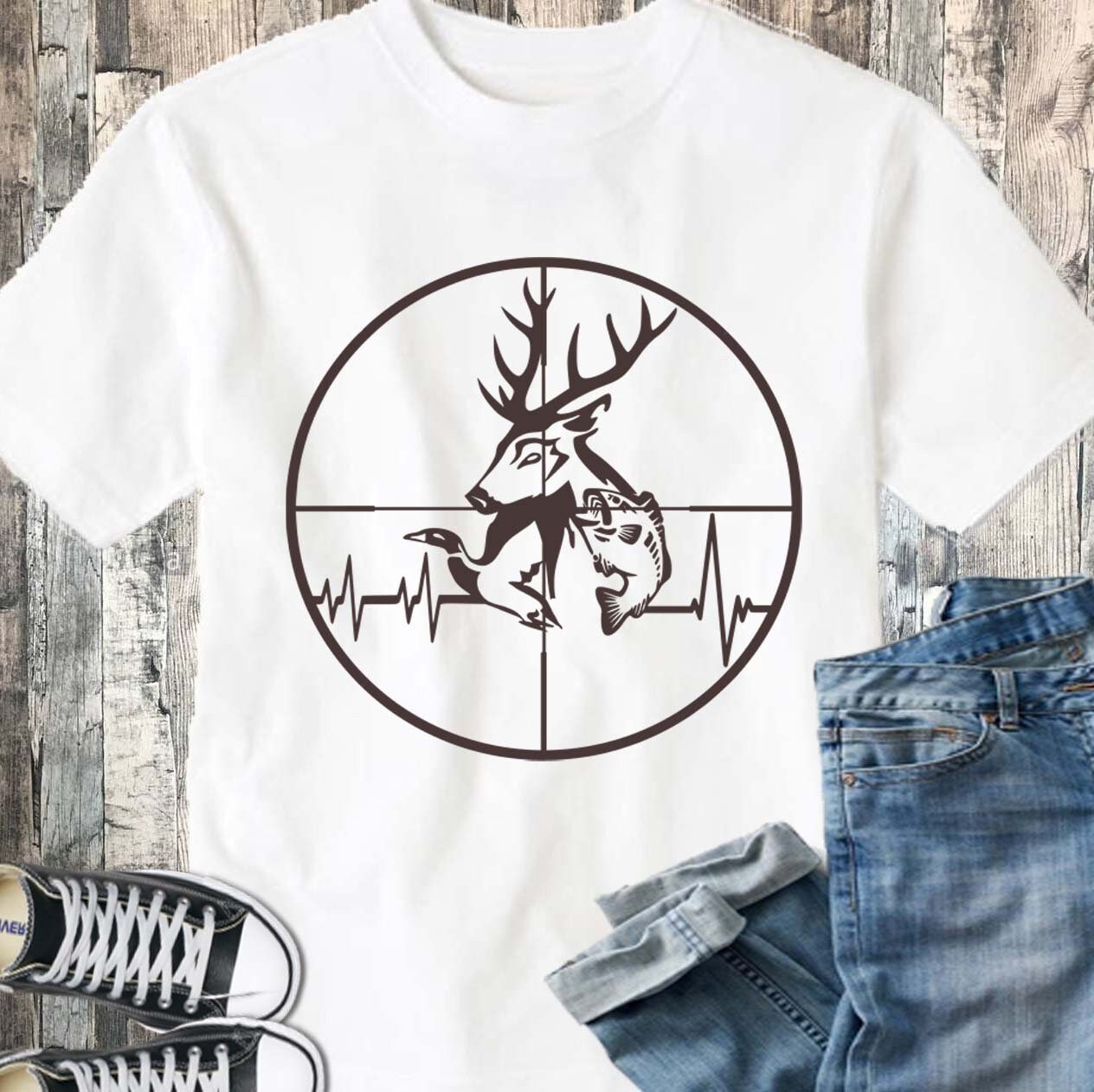 Download Duck Deer Fish gun sight crosshairs Dad Hunter Fishing ...