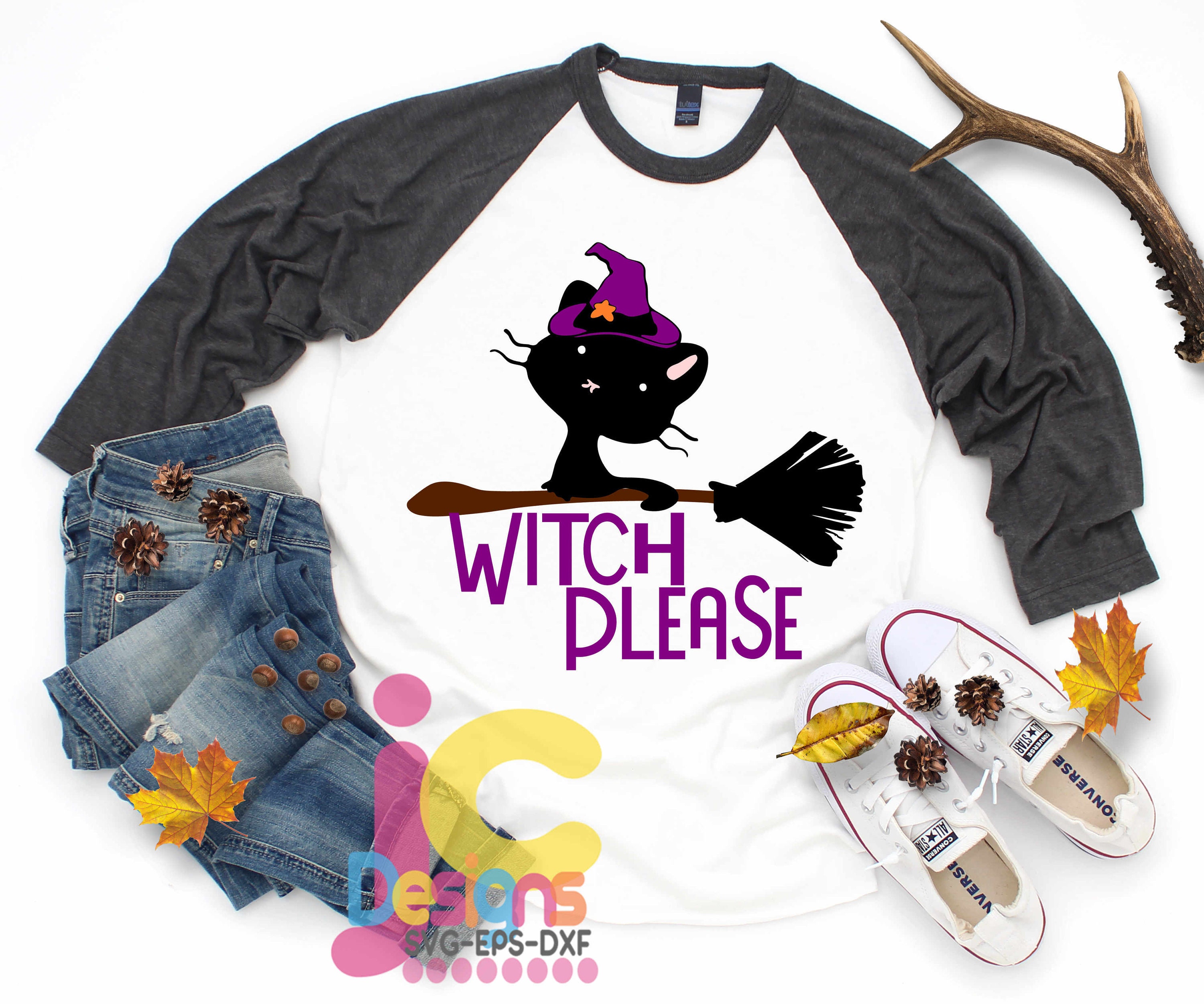 Download Witch Please Svg Black Cat Svg Hat Trick Or Treat Halloween Svg Legs October Fall Svg Cut File Svg Dxf Png Silhouette Cricut SVG, PNG, EPS, DXF File