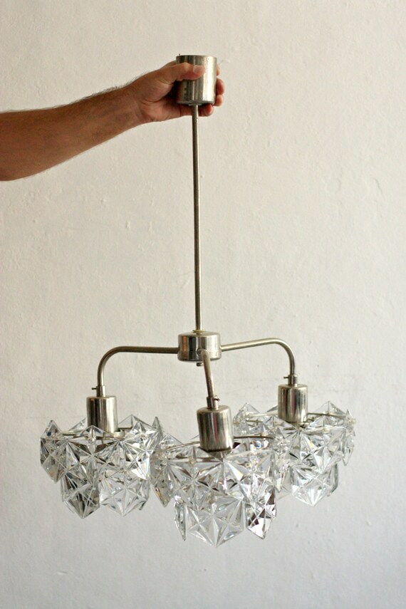 2 Small Crystal Prism Pendant Chandeliers Vintage and well made 2 Small Crystal Prism Pendant Chandeliers Vintage and well made