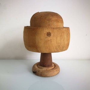 Puzzle Block Hat Soviet Hatmakers Tool Woman Hat Shape -Millinary Supply Wooden Hat Mold Woman Hat Form