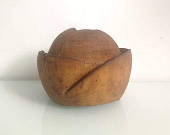 Puzzle Block Hat Soviet Hatmakers Tool Woman Hat Shape -Millinary Supply Wooden Hat Mold Woman Hat Form