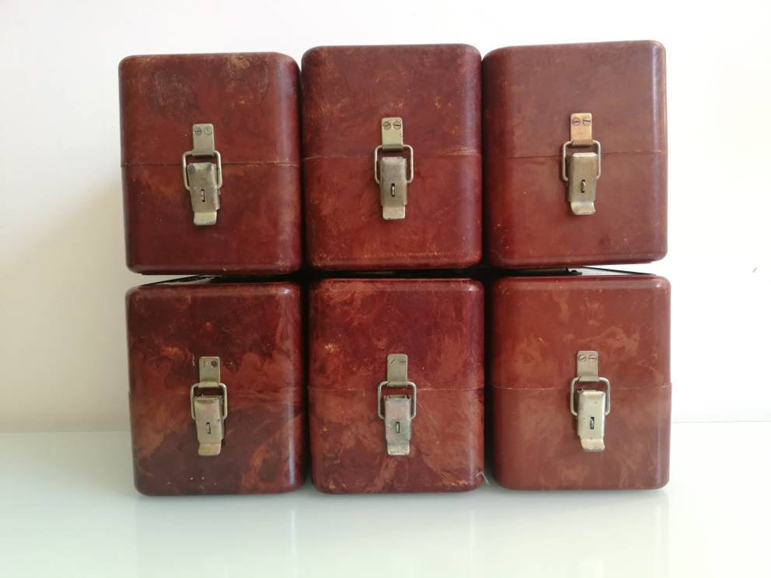 Caja de metal primitivo vintage soviética caja militar | Etsy