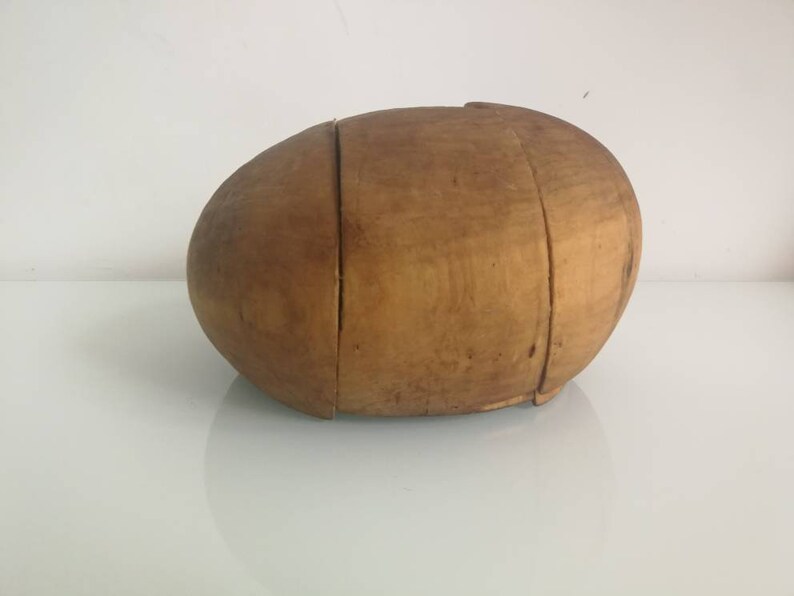 Puzzle Block Hat Soviet Hatmakers Tool Woman Hat Shape -Millinary Supply Wooden Hat Mold Woman Hat Form
