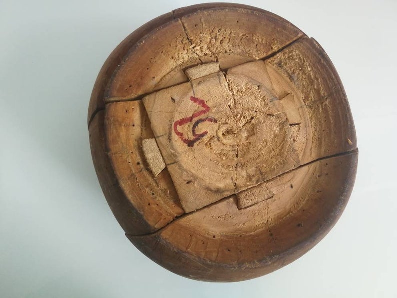 Puzzle Block Hat Soviet Hatmakers Tool Woman Hat Shape -Millinary Supply Wooden Hat Mold Woman Hat Form