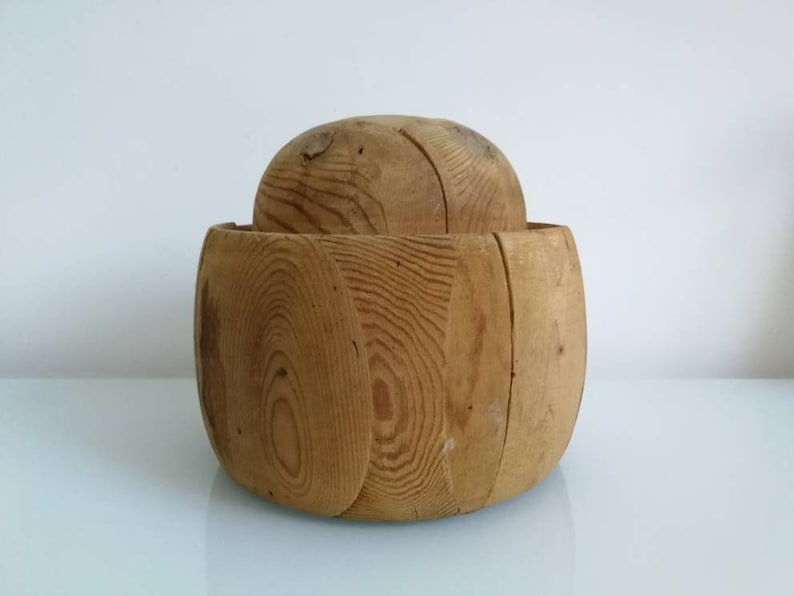 Puzzle Block Hat Soviet Hatmakers Tool Woman Hat Shape -Millinary Supply Wooden Hat Mold Woman Hat Form