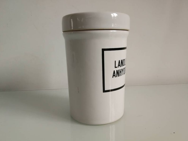 Vintage Apothecary Bottle Ceramic Jar with Lid Pharmacy Etsy
