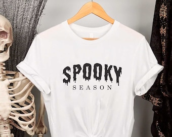 Spooky Season Halloween shirt, Fall shirts, Retro Halloween shirt, Spooky shirt, Halloween gift, Cute Halloween shirt | Oversized shirt