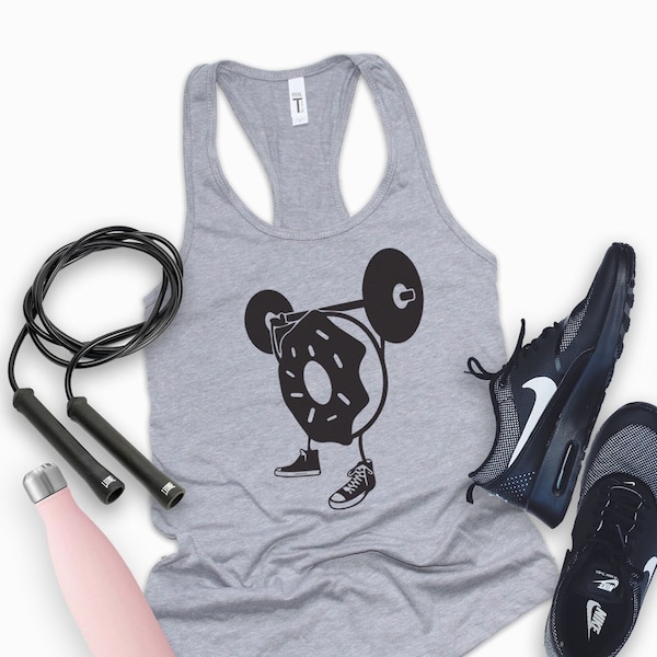 Weightlifting donut | Funny gym shirt | Workout tank top | Weightlifting shirt | gym tshirt | Workout shirts for women