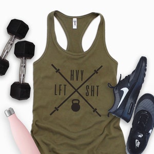 LFT HVY SHT Tank Top - Workout shirt - Fitness Gift - Bodybuilding Shirt - Weightlifting Clothing - Women's Gym Tank