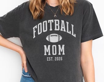 Football Mom Shirt – Vintage Collegiate Game Day Tee – Boxy Football Mom Shirt for Friday Night Games & Fall Sports