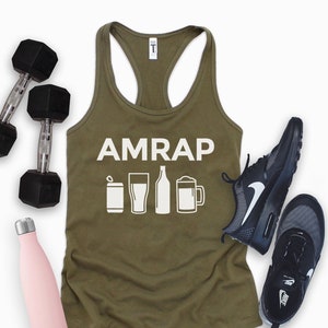 AMRAP Funny Crossfit shirt | Workout shirt | Beer drinking shirt | Workout tank | Funny gym shirt | Workout shirts for women