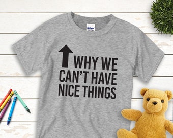 Toddler funny shirt, kids graphic tee, funny toddler shirt for kids, funny shirt for kids, Why we can't have nice things