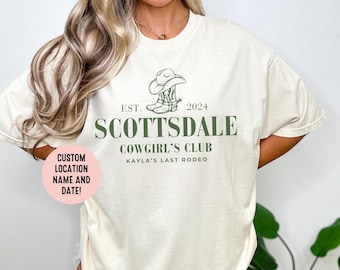 Custom Western Bachelorette Party Shirt, Last Rodeo Bach Party t-shirt, Custom Name & Location, Bride Tee, Personalized Country Party Shirt