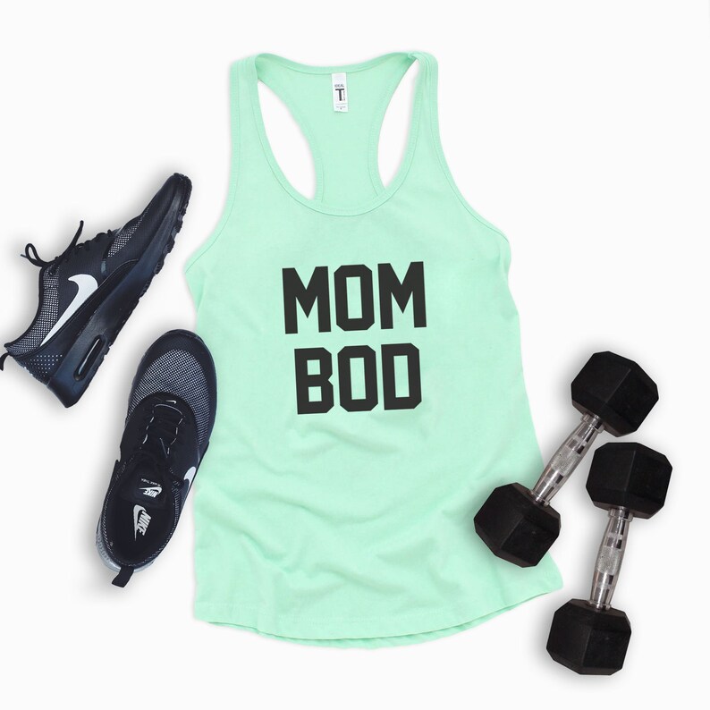 Mom Bod fitness tank top gym tshirt mom gift gym Etsy