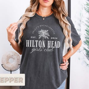 Custom Girls Club Beach Bachelorette Shirt - Luxe Country Club Tee - Hilton Head Bachelorette - Personalized Bridal Party T-Shirt image 4