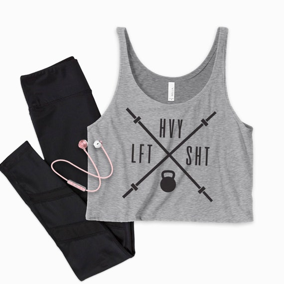 black crop workout tank
