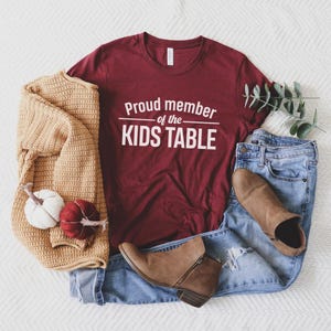Thanksgiving-shirt, grappig kindertafel-T-shirt, Turkije-dagkleding, Thanksgiving-humor, outfit familiediner, vakantiekleding, T-shirt familiebijeenkomst