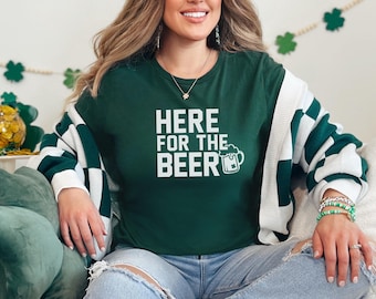 ビール好きのシャツ | 面白い聖パトリックの日のTシャツ | アイルランドの飲酒シャツ | パブ巡りパーティーシャツ | 聖パトリックの日のビールジョッキTシャツ