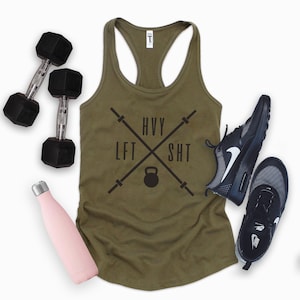 LFT HVY SHT Tank Top - Workout shirt - Fitness Gift - Bodybuilding Shirt - Weightlifting Clothing - Women's Gym Tank