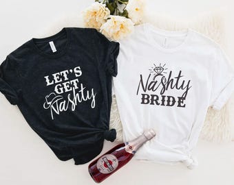 Let's Get Nashty, Nashville vrijgezellenshirts, countrymuziekshirt, shirts bruid squadron, Nash Bash, shirts bruidsfeest