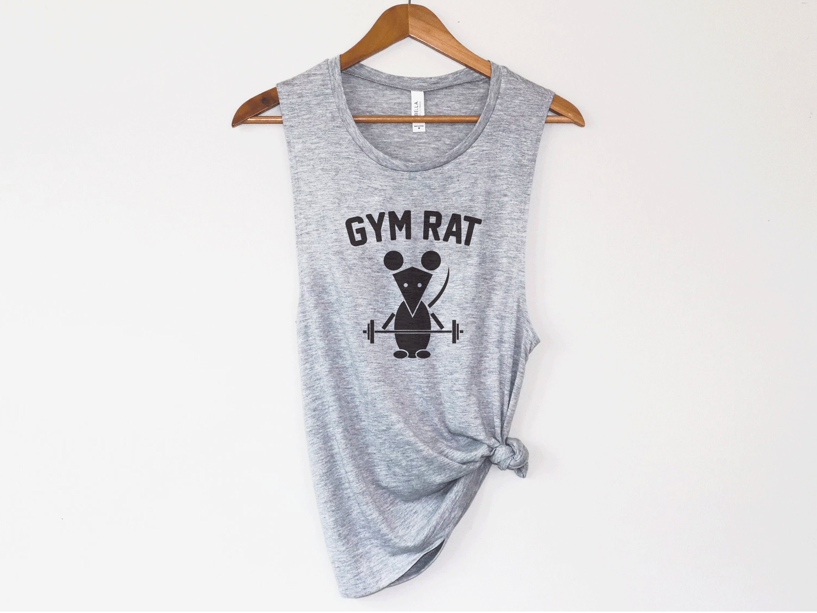 Tanque muscular Gym Rat / Camisa de entrenamiento para mujer