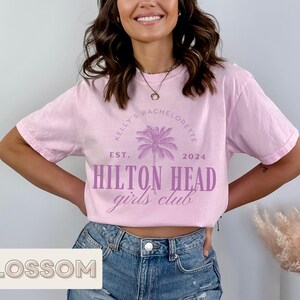Custom Girls Club Beach Bachelorette Shirt - Luxe Country Club Tee - Hilton Head Bachelorette - Personalized Bridal Party T-Shirt image 5
