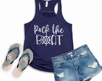 Rock the Boat funny boating shirt | Lake Shirts | Beach cover up | Vacation shirt | Day drinking shirt