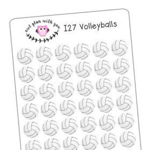 I27 || 42 Volleyball Icon Stickers