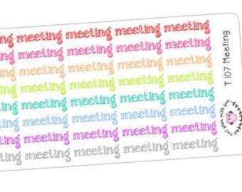 T107 || 40 Meeting Stickers