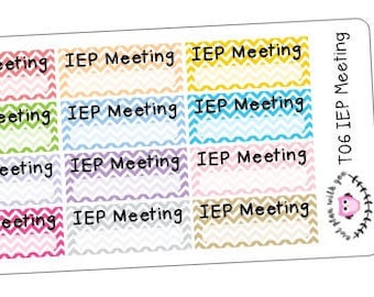 T06 || 12 シェブロン IEP ミーティング ステッカー