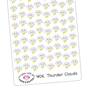 W06 || 72 Thunderstorm Weather Tracking Stickers