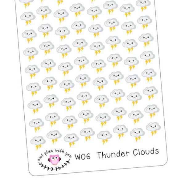 W06 || 72 Thunderstorm Weather Tracking Stickers