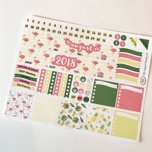 CP02 || August Flamingo Happy Planner Classic Teacher Kit