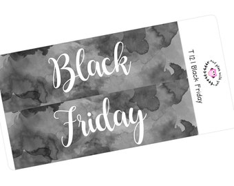 T121 || Watercolor Black Friday Full Day Stickers