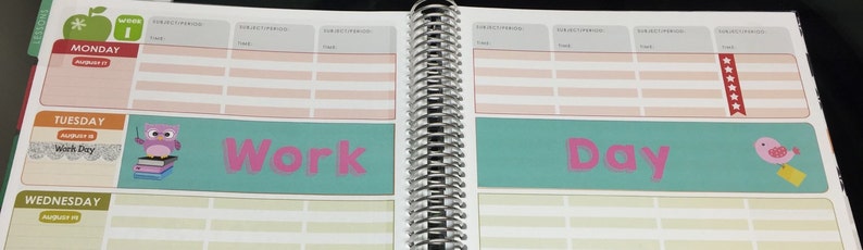 20 Mix and Match Full Day Stickers For Erin Condren Teacher Planners