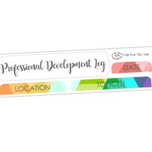 T180 || Craft Paper Professional Development Log Stickers