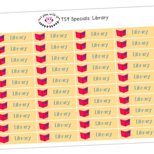 T59 || 40 Library Stickers
