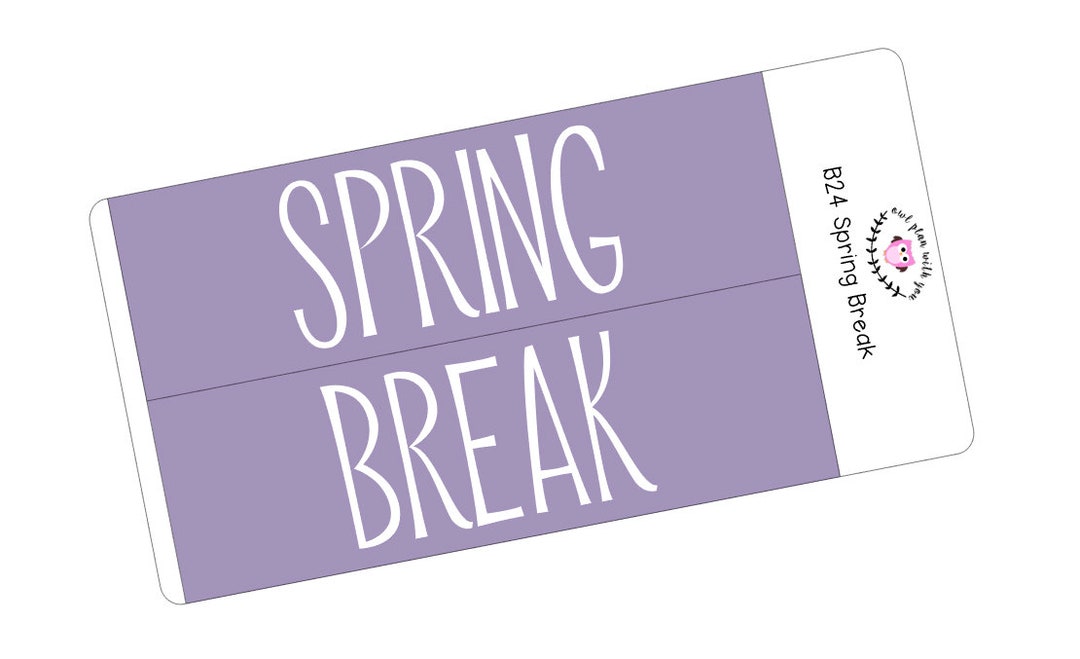 Spring Break Countdown Sticker B24 || Basic Spring Break Full Day Stickers - Etsy