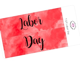T129 || Watercolor Labor Day Full Day Stickers
