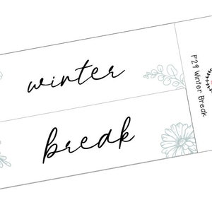 F29 || Floral Winter Break Full Day Stickers