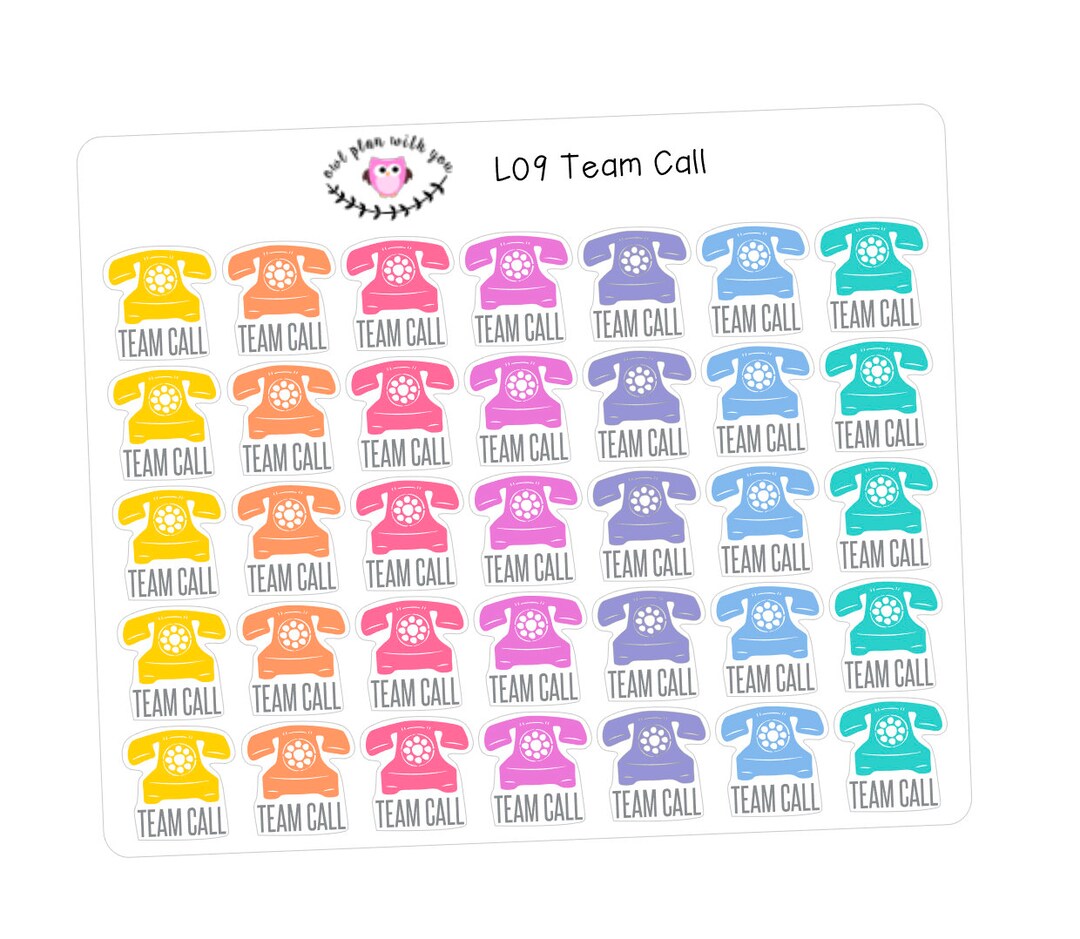Call List Sticker L09 || Team Call Stickers - Etsy