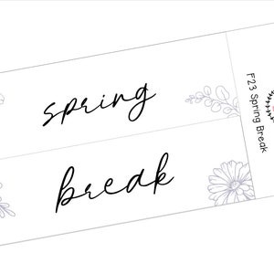 F24 || Floral Spring Break Full Day Stickers