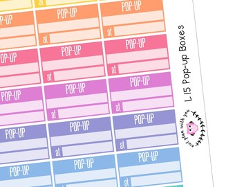 L15 || 42 Pop-up Box Stickers