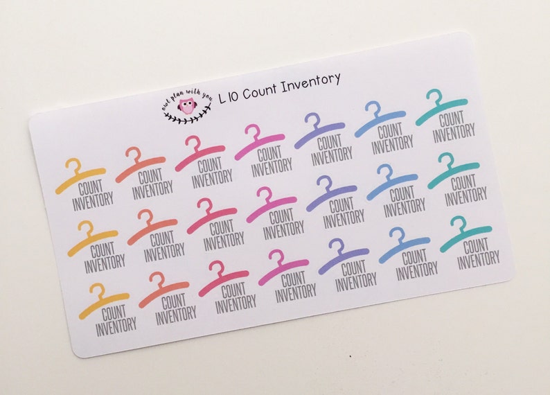L10 Count Inventory Stickers Etsy