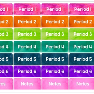 T113 || Custom Watercolor Teacher Planner Header Stickers