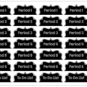 T02 || Custom Ribbon Teacher Planner Header Stickers